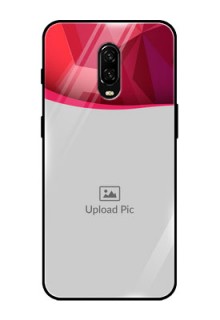 OnePlus 6T Custom Glass Mobile Case  - Red Abstract Design