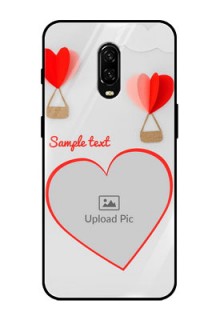 OnePlus 6T Custom Glass Mobile Case  - Parachute Love Design