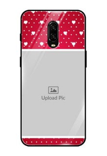 OnePlus 6T Photo Printing on Glass Case  - Hearts Mobile Case Design