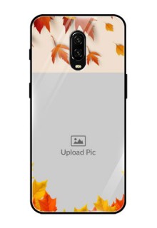 OnePlus 6T Photo Printing on Glass Case  - Autumn Maple Leaves Design