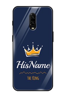 Oneplus 6T Glass Phone Case King with Name