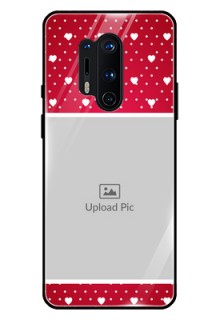 Oneplus 8 Pro Photo Printing on Glass Case  - Hearts Mobile Case Design