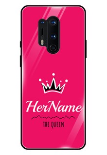 Oneplus 8 Pro Glass Phone Case Queen with Name