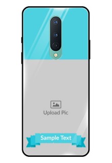 OnePlus 8 Personalized Glass Phone Case  - Simple Blue Color Design