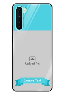 Oneplus Nord 5G Personalized Glass Phone Case  - Simple Blue Color Design