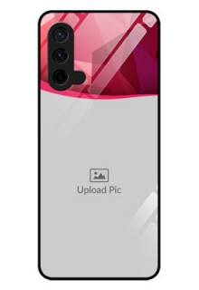 Oneplus Nord CE 5G Custom Glass Mobile Case  - Red Abstract Design