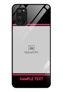 Oppo A52 Custom Glass Mobile Case - with Add Text Design