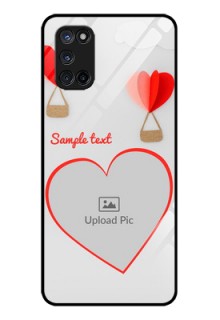 Oppo A52 Custom Glass Mobile Case - Parachute Love Design
