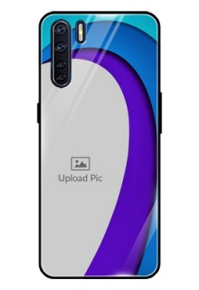 Oppo F15 Photo Printing on Glass Case  - Simple Pattern Design