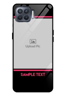 Oppo F17 Custom Glass Mobile Case  - with Add Text Design