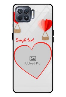 Oppo F17 Custom Glass Mobile Case  - Parachute Love Design