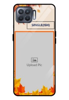 Oppo F17 Photo Printing on Glass Case  - Autumn Maple Leaves Design