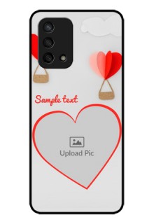 Oppo F19s Custom Glass Mobile Case - Parachute Love Design