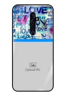 Oppo Reno 2F Custom Glass Mobile Case  - Colorful Love Design