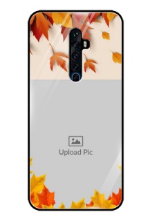 Oppo Reno 2F Photo Printing on Glass Case  - Autumn Maple Leaves Design