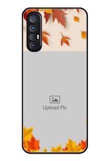 Reno 3 Pro Photo Printing on Glass Case  - Autumn Maple Leaves Design
