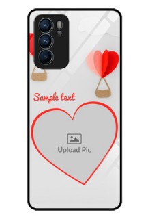 Reno 6 5G Custom Glass Mobile Case - Parachute Love Design