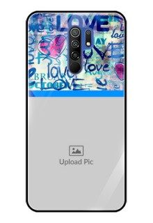 Poco M2 Reloaded Custom Glass Mobile Case  - Colorful Love Design