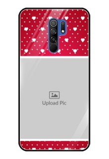 Poco M2 Reloaded Photo Printing on Glass Case  - Hearts Mobile Case Design