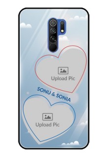 Poco M2 Reloaded Custom Glass Mobile Case  - Blue Color Couple Design 