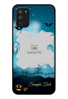Poco M3 Custom Glass Phone Case  - Halloween frame design