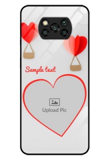 Poco X3 Pro Custom Glass Mobile Case  - Parachute Love Design