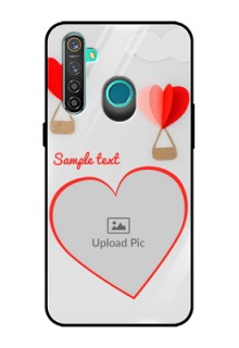 Realme 5 Pro Custom Glass Mobile Case  - Parachute Love Design
