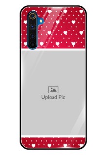 Realme 6 Pro Photo Printing on Glass Case  - Hearts Mobile Case Design