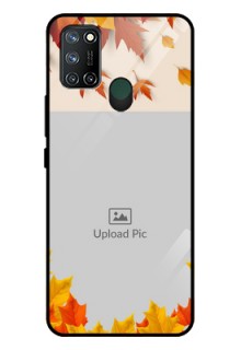 Realme 7I Photo Printing on Glass Case  - Autumn Maple Leaves Design