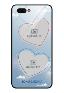 Realme C1 2019 Custom Glass Mobile Case  - Blue Color Couple Design 