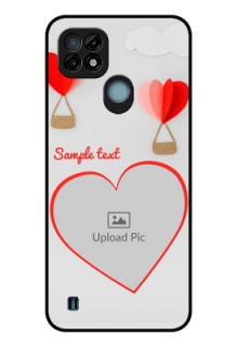 Realme C21Y Custom Glass Mobile Case - Parachute Love Design