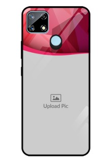 Realme Narzo 20 Custom Glass Mobile Case  - Red Abstract Design