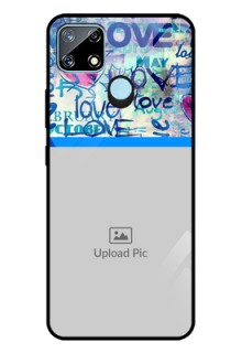 Narzo 30A Custom Glass Mobile Case  - Colorful Love Design