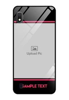 Galaxy A10 Custom Glass Mobile Case - with Add Text Design