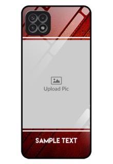 Galaxy A22 5G Personalized Glass Phone Case - Leather Phone Case Design