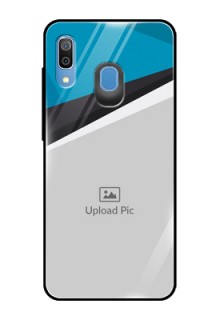 Samsung Galaxy A30 Photo Printing on Glass Case  - Simple Pattern Photo Upload Design