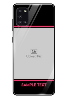 Galaxy A31 Custom Glass Mobile Case  - with Add Text Design