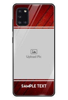 Galaxy A31 Personalized Glass Phone Case  - Leather Phone Case Design