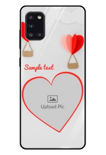Galaxy A31 Custom Glass Mobile Case  - Parachute Love Design