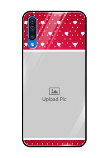 Samsung Galaxy A50 Photo Printing on Glass Case  - Hearts Mobile Case Design