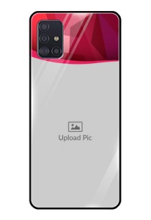 Galaxy A51 Custom Glass Mobile Case  - Red Abstract Design