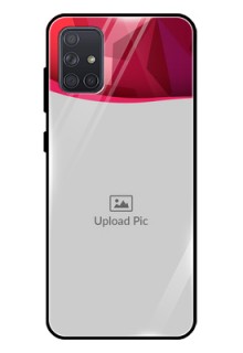 Galaxy A71 Custom Glass Mobile Case  - Red Abstract Design