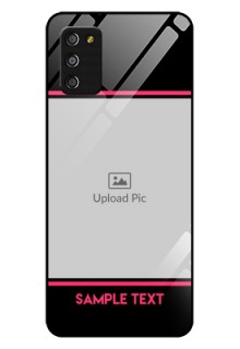 Galaxy F02s Custom Glass Mobile Case  - with Add Text Design