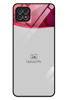 Galaxy F42 5G Custom Glass Mobile Case  - Red Abstract Design