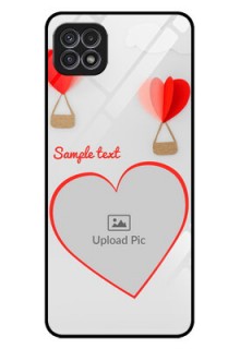Galaxy F42 5G Custom Glass Mobile Case  - Parachute Love Design