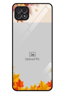 Galaxy F42 5G Photo Printing on Glass Case  - Autumn Maple Leaves Design