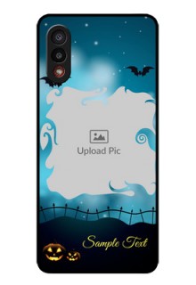 Galaxy M02 Custom Glass Phone Case - Halloween frame design