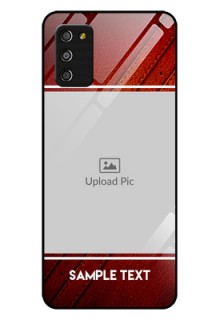 Galaxy M02s Personalized Glass Phone Case  - Leather Phone Case Design