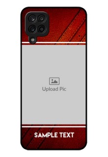 Galaxy M12 Personalized Glass Phone Case - Leather Phone Case Design