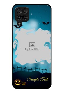 Galaxy M12 Custom Glass Phone Case - Halloween frame design